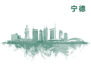 寧德地標(biāo)寧德水彩