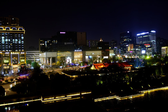 西安古城夜景