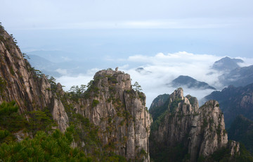 黄山猴子观海