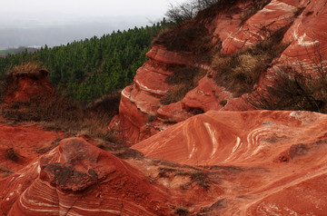 大横山红石峡风光