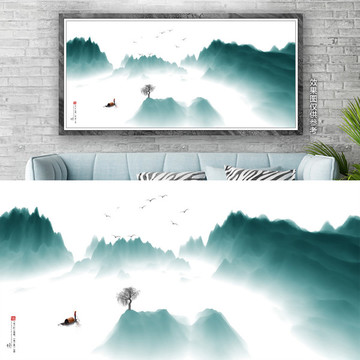 意境水墨山水畫
