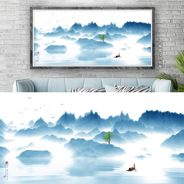 意境水墨山水畫