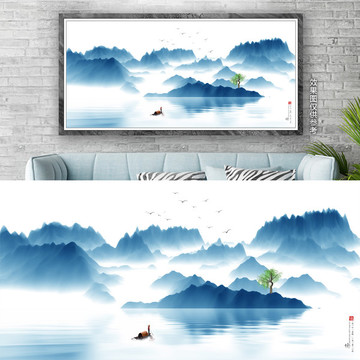 水墨遠(yuǎn)山