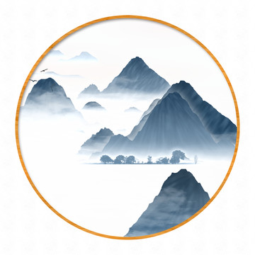 裝飾抽象山水畫