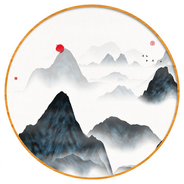 新中式山水畫