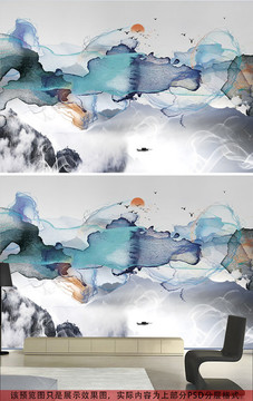 山水背景墻