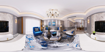 室内客餐厅空间VR全景