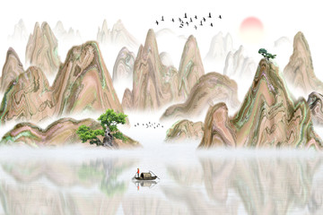 新中式山水畫