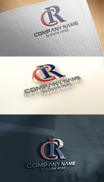 CR字母公司logo設(shè)計(jì)