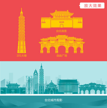 台北城市剪影