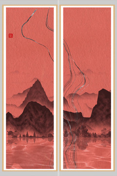 山水水墨掛畫