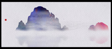 山水水墨掛畫