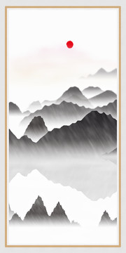 山水水墨掛畫