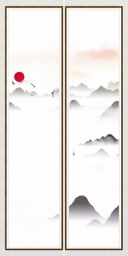風(fēng)水清雅風(fēng)景畫寫意山水畫