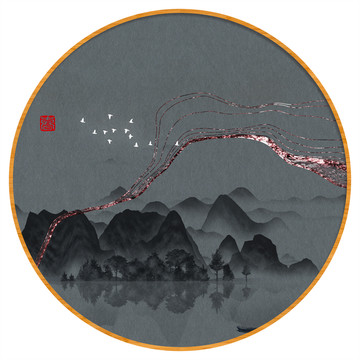 現(xiàn)代裝飾畫水墨掛畫
