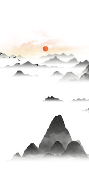 無框畫水墨水彩裝飾畫
