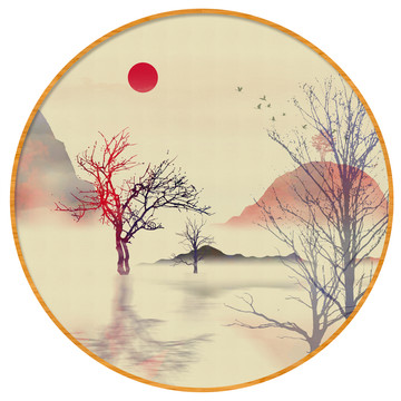 水墨意境掛畫(huà)無(wú)框畫(huà)