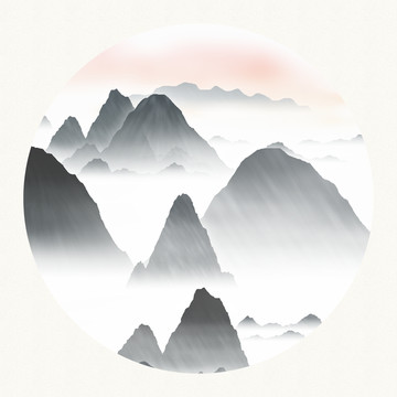 水墨意境掛畫無框畫