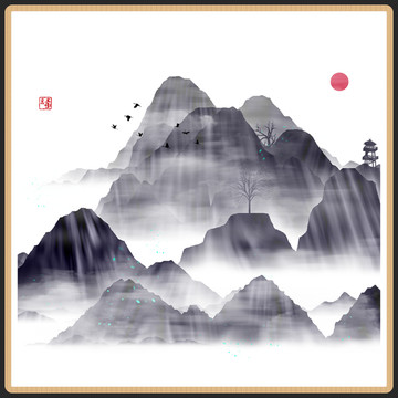 新中式水墨圖