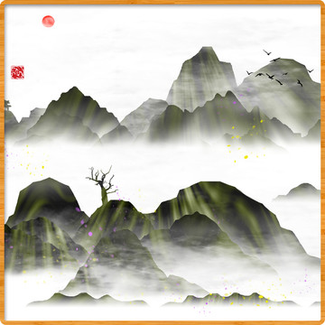 中國(guó)水彩水墨裝飾畫(huà)