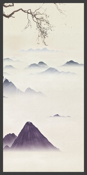 云霧山水畫