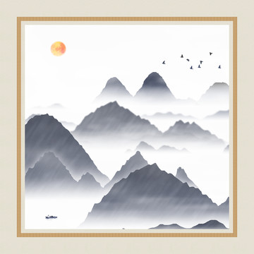 山水壁畫