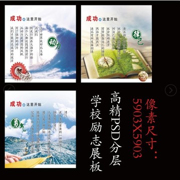 校園學(xué)校勵(lì)志展板