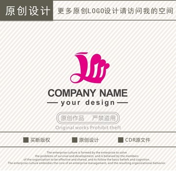 LM字母孔雀鳳凰logo
