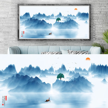 玄關(guān)水墨山水