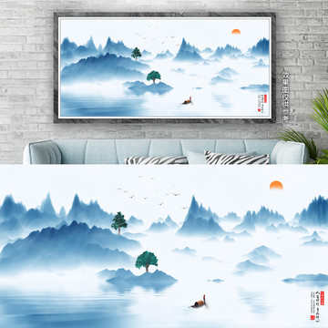 新中式抽象意境水墨畫