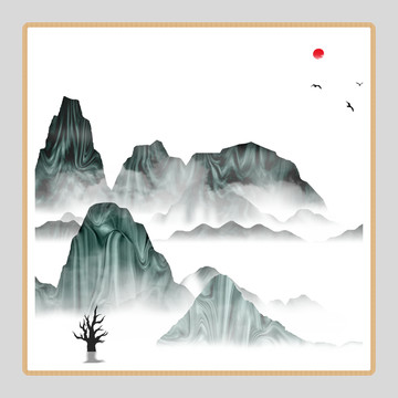 水墨無框畫