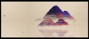 現(xiàn)代水墨掛畫無框畫