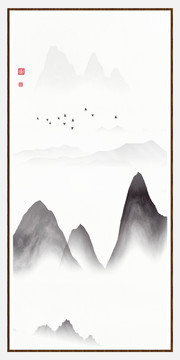 現(xiàn)代抽象水墨山水畫