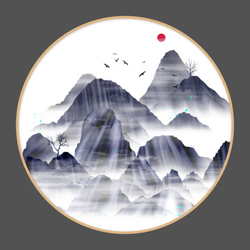 水墨無框畫