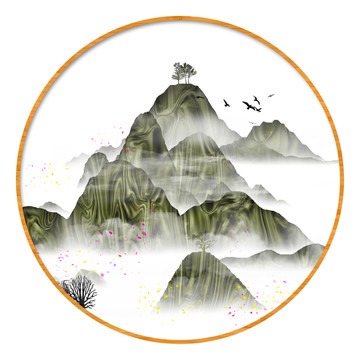 現(xiàn)代水墨水彩抽象油畫