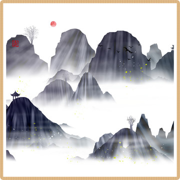 意境水墨掛畫(huà)