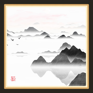 禪意山水畫