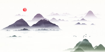 山水壁畫(huà)