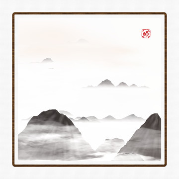 山水裝飾畫