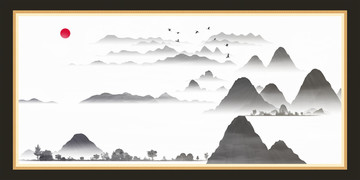 禪意山水畫