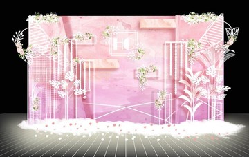 粉紫色簡(jiǎn)約婚禮設(shè)計(jì)背景
