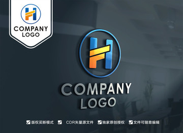 FH字母標(biāo)志HF字母標(biāo)志設(shè)計(jì)