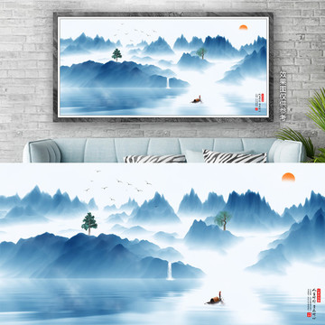 新中式山水意境裝飾畫