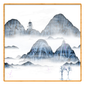 現(xiàn)代抽象水墨山水畫(huà)