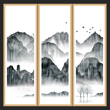 現(xiàn)代水墨掛畫無框畫