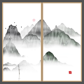 現(xiàn)代水墨掛畫
