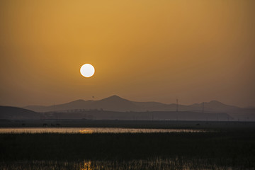 闪电湖日出