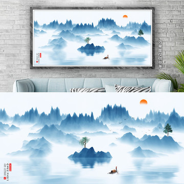 簡約水墨畫