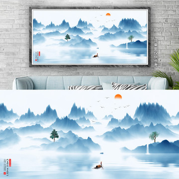 意境山水水墨畫