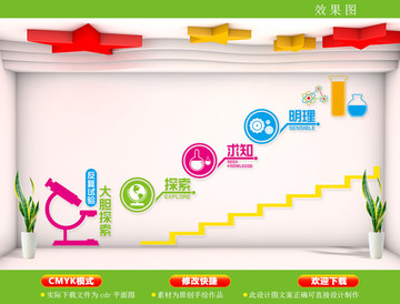 科學(xué)實(shí)驗(yàn)室樓道文化墻